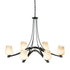 Hubbardton Forge Oval Ribbon 6 Arm Chandelier Model: 104106-SKT-03-GG0236