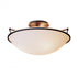 Hubbardton Forge Simple Lines Plain Large Semi Flush Model: 124304-SKT-82-GG0053