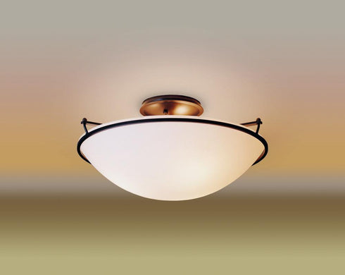 Hubbardton Forge Simple Lines Plain Large Semi Flush Model: 124304-SKT-82-GG0053