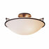 Hubbardton Forge Plain Large Semi Flush Model: 124304-SKT-85-GG0053
