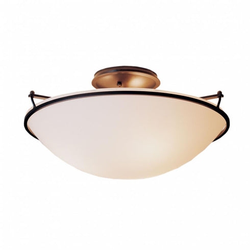 Hubbardton Forge Plain Large Semi Flush Model: 124304-SKT-86-GG0053