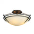 Hubbardton Forge Presidio Tryne Small Semi Flush Model: 124412-SKT-03-GG0047