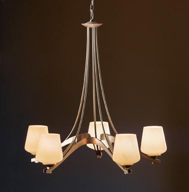 Hubbardton Forge Ribbon 5 Arm Chandelier Model: 104105-SKT-03-GG0236
