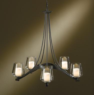 Hubbardton Forge Ribbon 5 Arm Chandelier Model: 104115-SKT-03-ZU0291