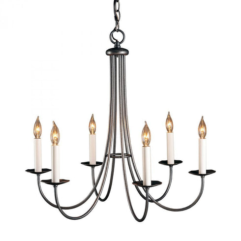 Hubbardton Forge Simple Lines Simple Sweep 6 Arm Chandelier Model: 101160-SKT-25