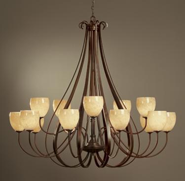 Hubbardton Forge Sweeping Taper 15 Arm Chandelier Model: 192166-SKT-03-GG0103