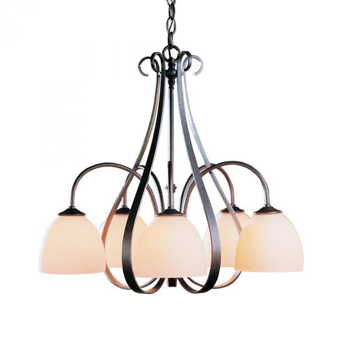 Hubbardton Forge Sweeping Taper 5 Arm Chandelier Model: 101445-SKT-03-GG0001