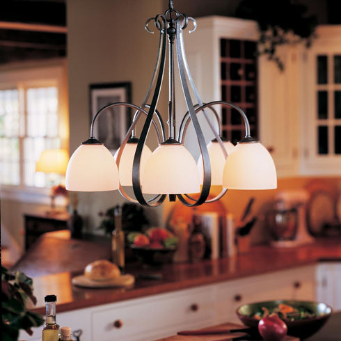 Hubbardton Forge Sweeping Taper 5 Arm Chandelier Model: 101445-SKT-03-GG0001
