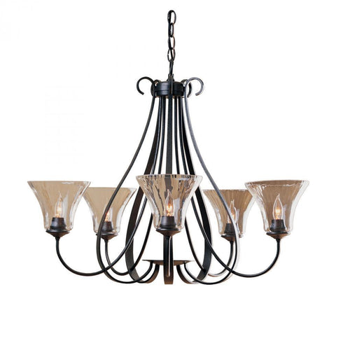 Hubbardton Forge Sweeping Taper 5 Arm Chandelier Model: 101454-SKT-03-LL0022