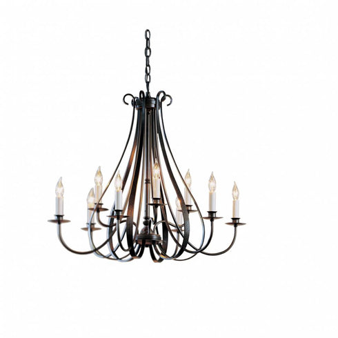 Hubbardton Forge Sweeping Taper 9 Arm Chandelier Model: 101469-SKT-86