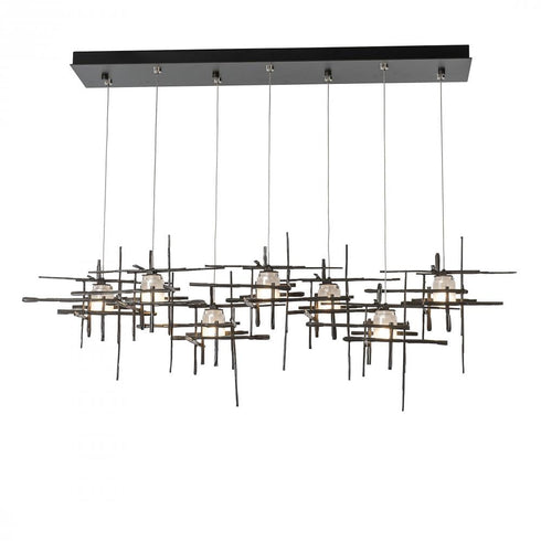 Hubbardton Forge Tura 7 Light Frosted Glass Rectangular Model: 131096-SKT-LONG-82-YC0305