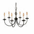 Hubbardton Forge Twist Basket 6 Arm Chandelier Model: 108060-SKT-03