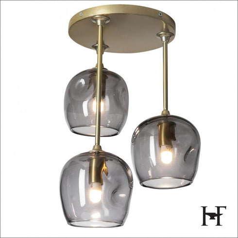 Hubbardton Forge Ume 3 Light Semi Flush Model: 121373-SKT-86-ZM0709