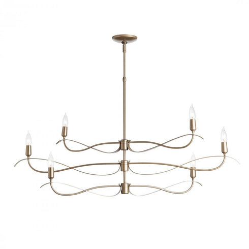 Hubbardton Forge Willow 6 Light Small Chandelier Model: 136350-SKT-SHRT-85