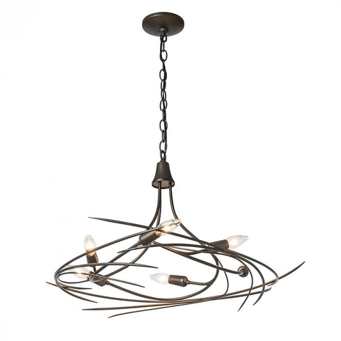 Hubbardton Forge Wisp 6 Light Chandelier Model: 101620-SKT-14