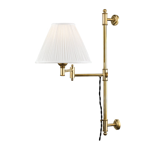 Hudson Valley 1 Light Adjustable Wall Sconce Model: MDS104-AGB