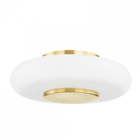 Hudson Valley 1 Light Flush Mount Model: PI1896501-AGB
