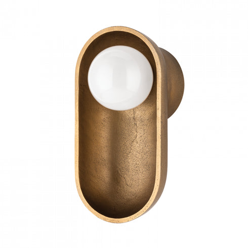 Hudson Valley 1 Light Wall Sconce Model: 1781-AGB