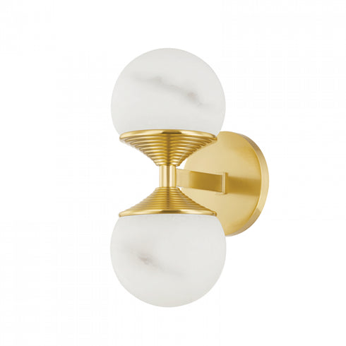 Hudson Valley 2 Light Sconce Model: 8202-AGB