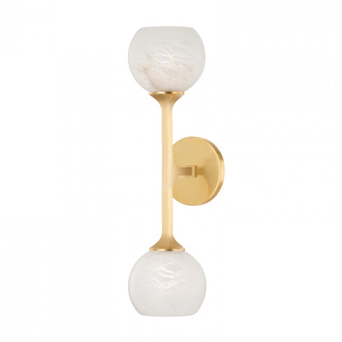 Hudson Valley 2 Light Wall Sconce Model: 7122-AGB