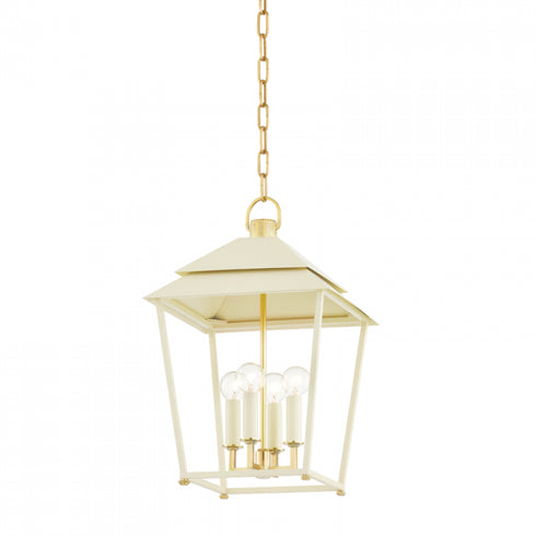 Hudson Valley 4 Light Lantern Model: 5119-AGB/SBK