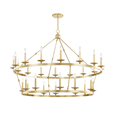 Hudson Valley Allendale 28 Light Chandelier Model: 3228-AOB