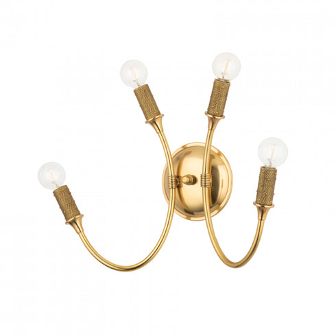 Hudson Valley Amboy 4 Light Wall Sconce Model: 1504-AGB