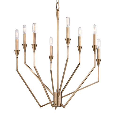 Hudson Valley Archie 8 Light Chandelier Model: 8508-AGB