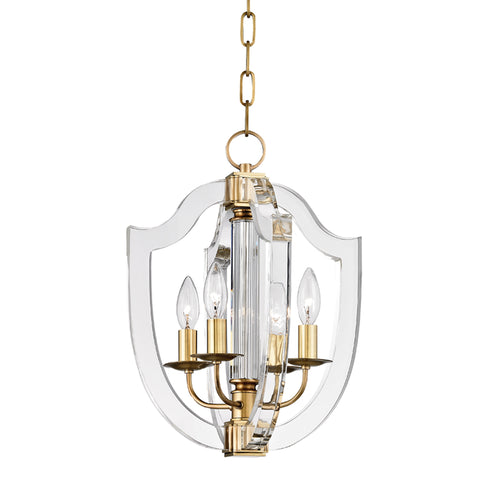 Hudson Valley Arietta 4 Light Pendant Model: 6512-AGB