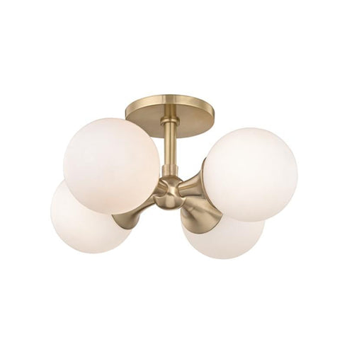 Hudson Valley Astoria 4 Light Wall Sconce Model: 3304-AGB