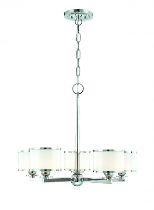Hudson Valley Basking Ridge 5 Light Chandelier Model: 6115-PN