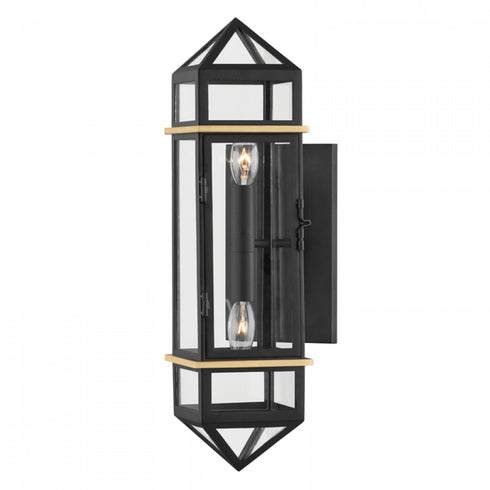 Hudson Valley Bedford Hills 2 Light Wall Sconce Model: 9002-AGB/BK