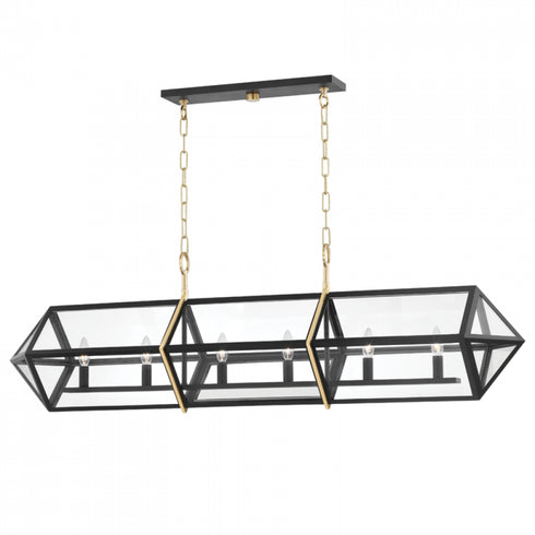 Hudson Valley Bedford Hills 6 Light Island Light Model: 9055-AGB/BK