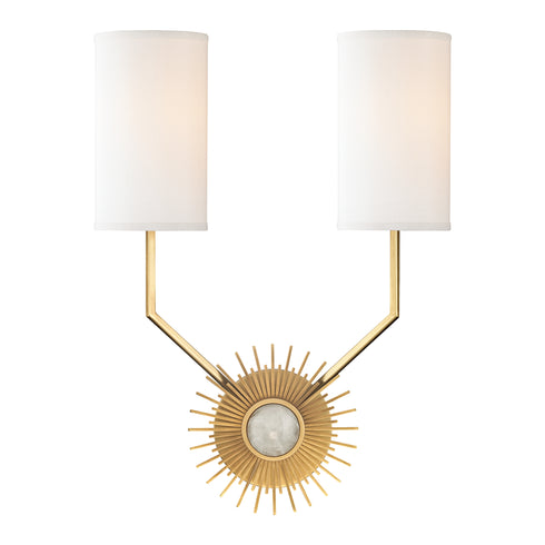 Hudson Valley Borland 2 Light Wall Sconce Model: 5512-AGB