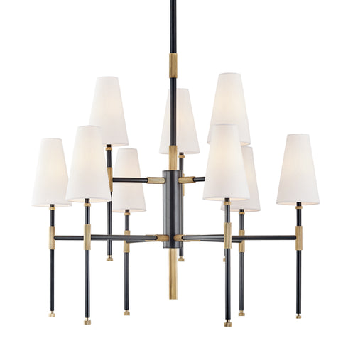 Hudson Valley Bowery 9 Light Chandelier Model: 3734-PN