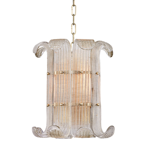 Hudson Valley Brasher 4 Light Chandelier Model: 2904-AGB