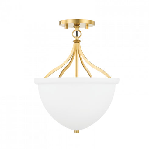 Hudson Valley Browne 1 Light Semi Flush Model: 2811-PN