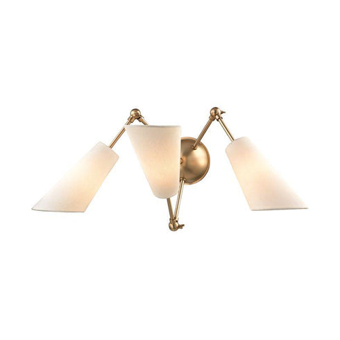 Hudson Valley Buckingham 3 Light Wall Sconce Model: 5300-AGB