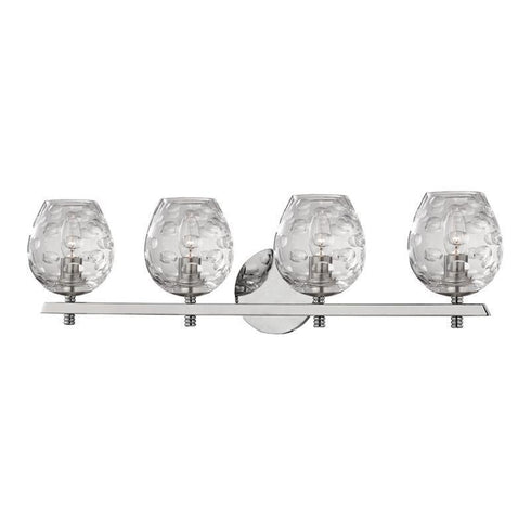 Hudson Valley Burns 4 Light Bath Bracket Model: 1254-PN
