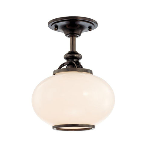 Hudson Valley Canton 1 Light Semi Flush Model: 9809F-OB