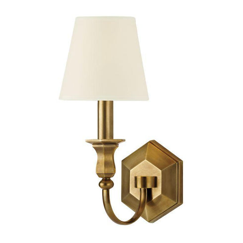 Hudson Valley Charlotte 1 Light Wall Sconce Model: 1411-AGB-WS
