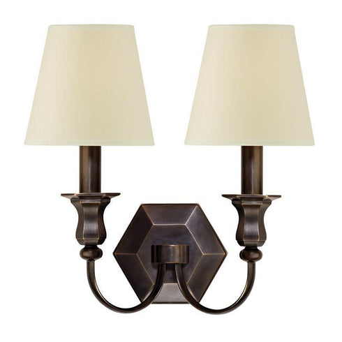 Hudson Valley Charlotte 2 Light Wall Sconce Model: 1412-AGB