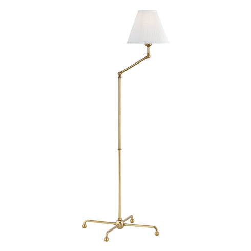 Hudson Valley Classic No.1 1 Light Adjustable Floor Lamp Model: MDSL108-AGB