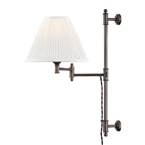 Hudson Valley Classic No.1 1 Light Adjustable Wall Sconce Model: MDS104-AGB