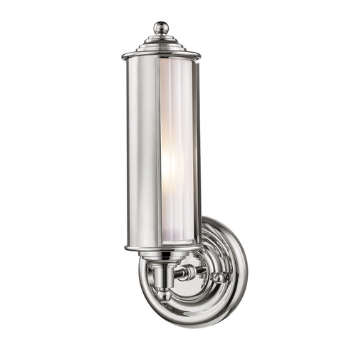 Hudson Valley Classic No.1 1 Light Wall Sconce Model: MDS103-PN