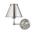 Hudson Valley Classic No.1 1 Light Wall Sconce With Metal Shade Model: MDS101-AGB-MS