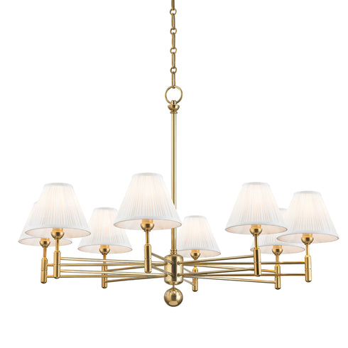 Hudson Valley Classic No.1 8 Light Chandelier Model: MDS106-AGB