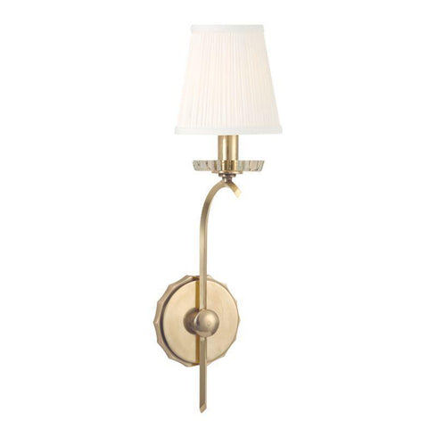 Hudson Valley Clyde 1 Light Wall Sconce Model: 4481-AGB
