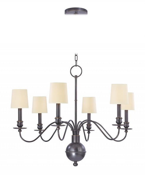 Hudson Valley Cohasset 6 Light Chandelier Model: 8216-AS-WS