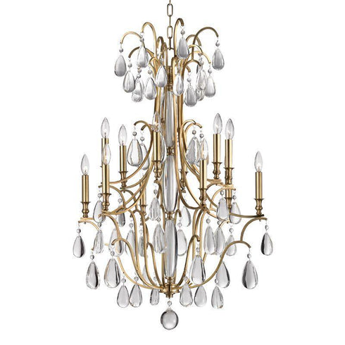 Hudson Valley Crawford 12 Light Chandelier Model: 9329-AGB